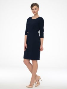 Granatowa sukienka Libero od marki Potis&Verso - idealna sukienka do pracy