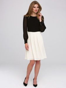 Sukienka Hemma L'AF czarno-biała