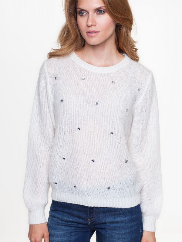 Sweterek w stylu shiny z kryształkami Swarovskiego L'AF