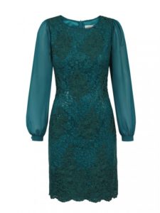 Sukienka Quaz L'AF z przodu - zielona koronkowa sukienka