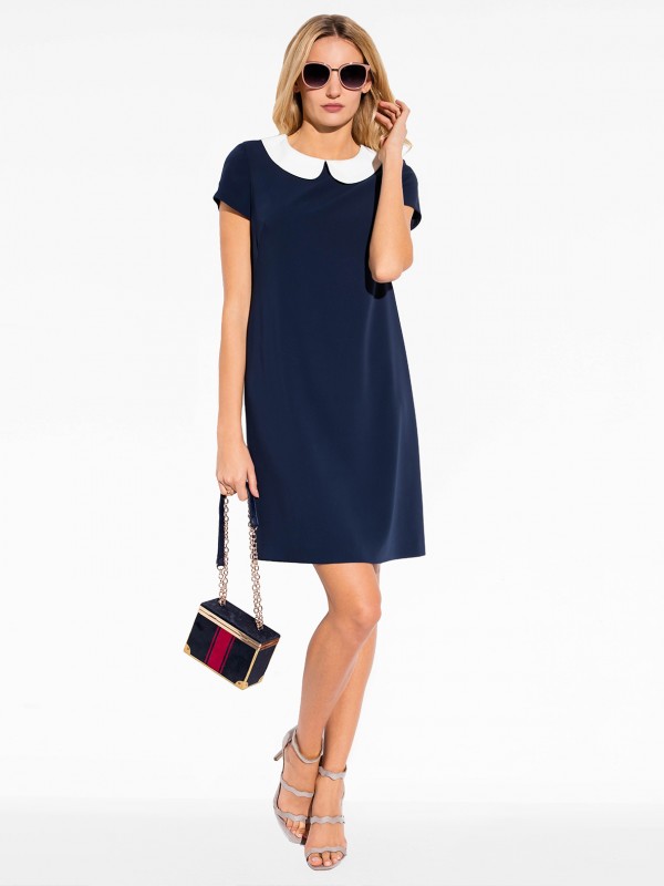 Elegancka sukienka z kołnierzykiem l'af amal