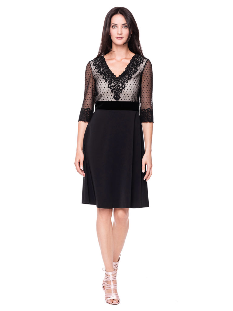 CZARNA SUKIENKA Z KORONKĄ L'AF SOPHIA