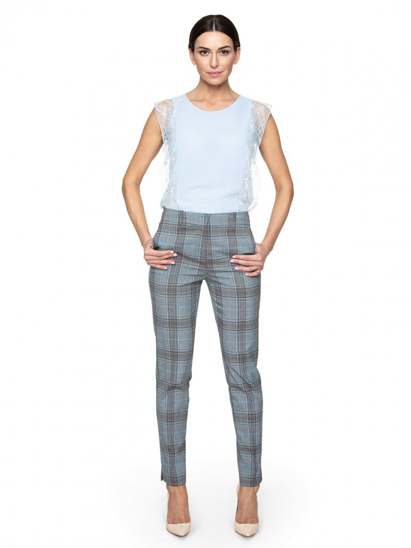 SPODNIE W KRATĘ ZDOBIONE KRYSZTAŁAMI POTIS & VERSO WILLOW