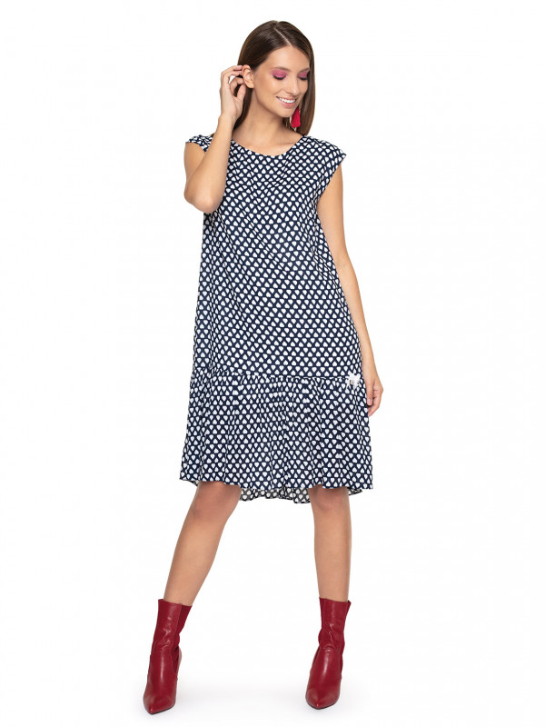 GRANATOWA SUKIENKA W SERDUSZKA L'AF EMMA