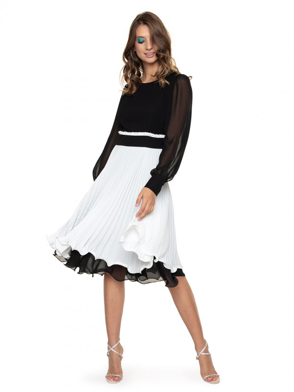 SUKIENKA Z BIAŁYMI PLISAMI L'AF CLARA