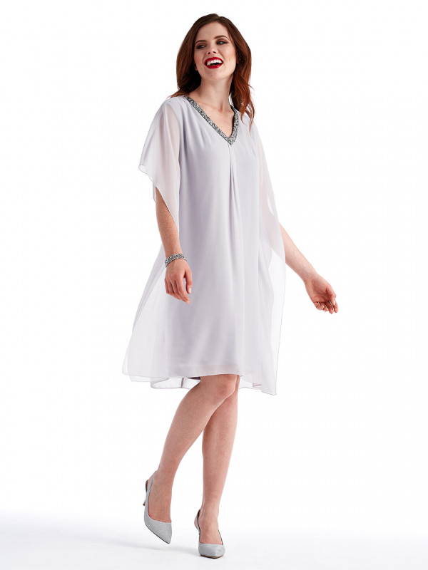 SZARA SUKIENKA O KIMONOWYM FASONIE POTIS & VERSO ADALIA