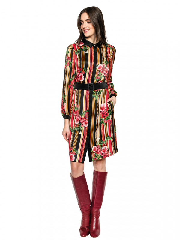 WZORZYSTA SUKIENKA KOSZULOWA L'AF LORENZA