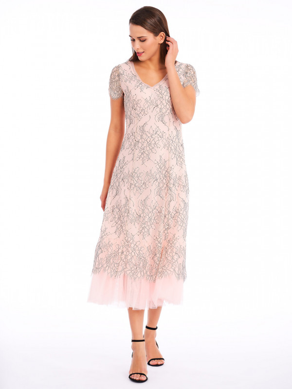 KORONKOWA ROZKLOSZOWANA SUKIENKA POTIS & VERSO SOLE