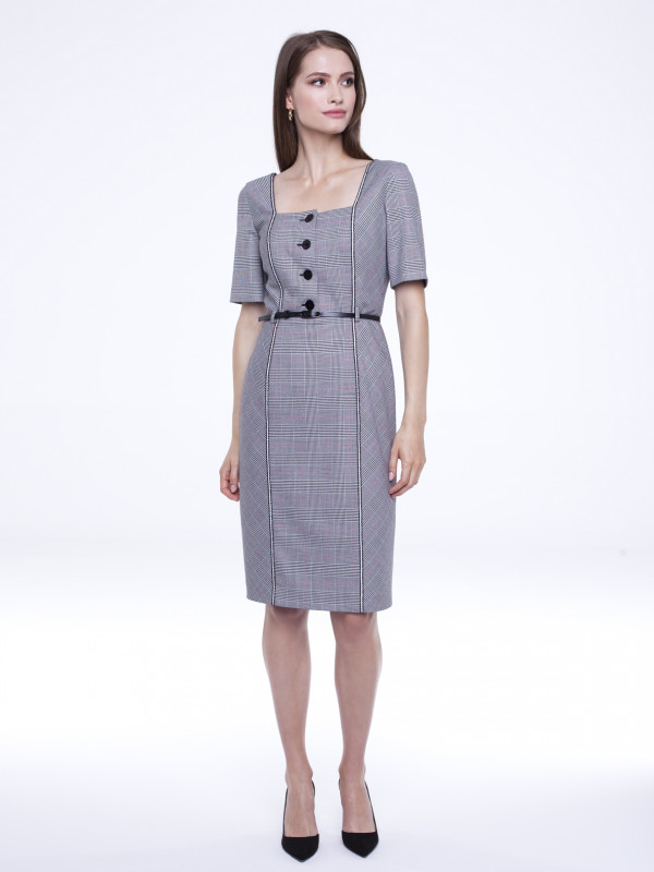 SUKIENKA W KRATĘ Z DEKOLTEM KARO L'AF HILL